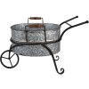 Clayre & Eef 6Y5415 Carriola porta piante 54x31x31 cm Grigio
