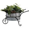Clayre & Eef 6Y5415 Carriola porta piante 54x31x31 cm Grigio