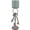 Clayre & Eef 6Y5423 Portacandele 13x11x33 cm Grigio