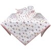 Clayre & Eef BPD15 Tovaglia 150x150 cm Beige - Rosa Quadrato