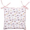 Clayre & Eef BPD29 Cuscino per sedia con schiuma 40x40x4 cm Beige - Rosa