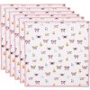 Clayre & Eef BPD43 Tovaglioli 40x40 cm Beige Rosa Set da 6