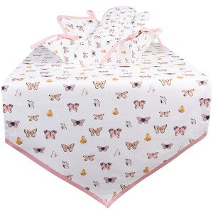 Clayre & Eef BPD47 Cestino per il pane 35x35x8 cm Beige - Rosa