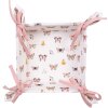 Clayre & Eef BPD47 Cestino per il pane 35x35x8 cm Beige - Rosa