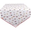 Clayre & Eef BPD65 Runner da tavola 50x160 cm Beige - Rosa