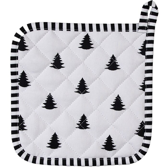 Clayre & Eef BWX45 Presina 20x20 cm Nero - Bianco Quadrato