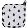 Clayre & Eef BWX45 Presina 20x20 cm Nero - Bianco Quadrato