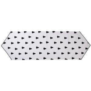 Clayre & Eef BWX65 Runner da tavola 50x160 cm Bianco...