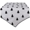 Clayre & Eef BWX65 Runner da tavola 50x160 cm Bianco - Nero