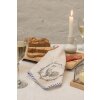 Clayre & Eef DFR47 Cestino per pane 35x35x8 cm Beige Quadrato