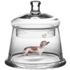 Clayre & Eef DHLGL0001 Barattolo con coperchio Ø 12x13 cm rotondo