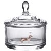 Clayre & Eef DHLGL0004 Barattolo con coperchio Ø 9x9 cm Rotondo