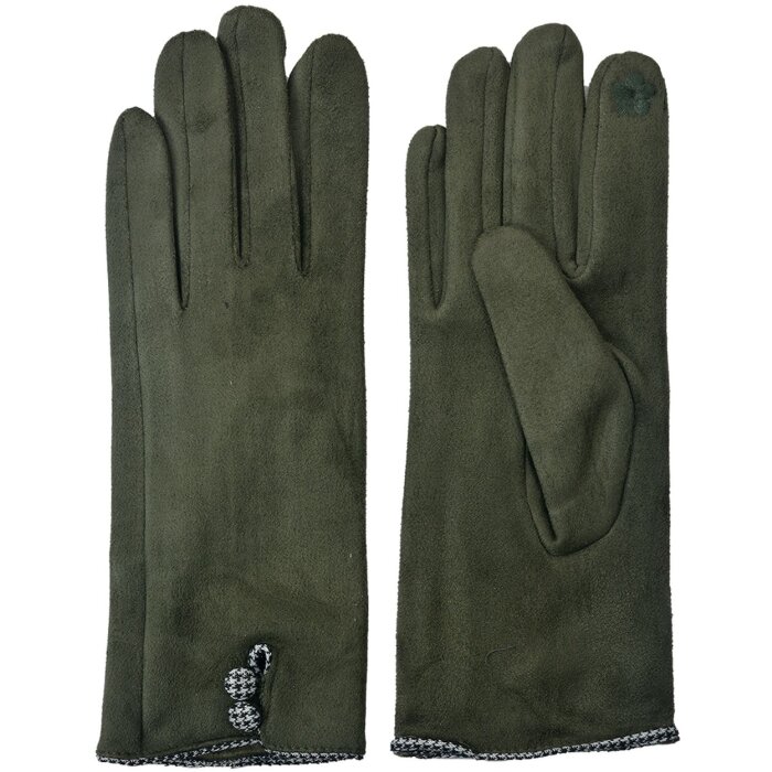 Clayre & Eef JZGL0036GR Guanti invernali 8x24 cm verde Verde