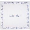 Clayre & Eef SSF05 Tovaglia 150x250 cm Bianco - Blu Rettangolo