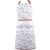 Grembiule da cucina Clayre & Eef SSF41 70x85 cm Bianco - Blu