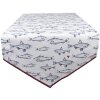 Clayre & Eef SSF65 Runner da tavola 50x160 cm Bianco - Blu
