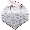 Clayre & Eef SSF65 Runner da tavola 50x160 cm Bianco - Blu