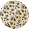 Asciugamano da cucina Clayre & Eef SUS48 Ø 80 cm Beige - Giallo Rotondo