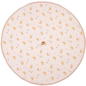 Clayre & Eef YFB48 Asciugamano da cucina Ø 80 cm Beige Rotondo