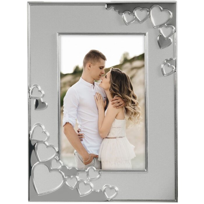 Portafoto in alluminio Hama Valentine 10x15 cm argento