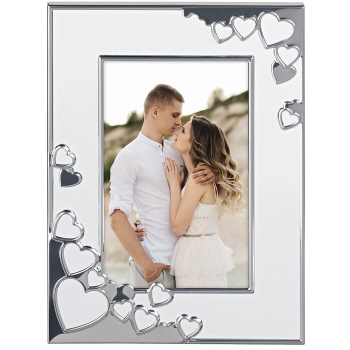 Portafoto Hama Alumininum Valentine 10x15 cm bianco