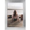 Portafoto Hama in alluminio Riva 13x18 cm argento con supporto da tavolo e appendino
