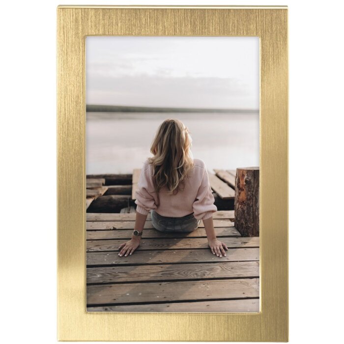 Portafoto in alluminio Hama Riva 13x18 cm oro