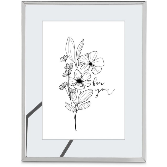 Hama Portafoto in metallo Fiori 10x15 cm argento lucido