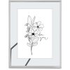 Hama Portafoto in metallo Fiori 10x15 cm argento lucido