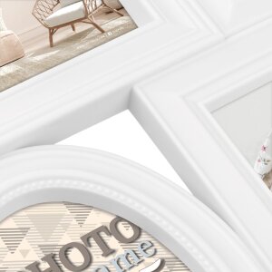 ZEP Gallery Frame Barcellona bianco 6 foto 10x15 cm e 10x10 cm (45,5x37 cm)