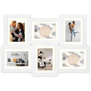 ZEP Gallery Frame Oviedo bianco 6 foto 10x15 cm o 15x20...
