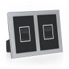 ZEP Cornice doppia in metallo Olimpia argento 2 foto 10x15 cm