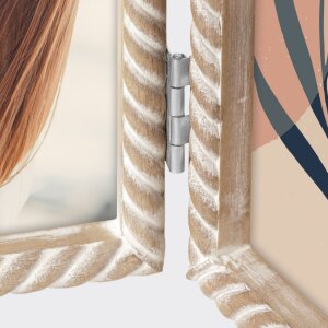ZEP Cornice doppia in legno Lisse 2 foto 10x15 cm (23x16,3 cm)