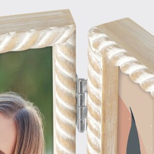 ZEP Cornice doppia in legno Lisse 2 foto 10x15 cm (23x16,3 cm)