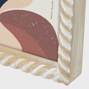 ZEP cornice doppia in legno Lisse 2 foto 13x18 cm formato verticale struttura scanalata