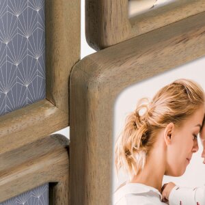ZEP Cornice in legno Digione marrone 9 foto (56x49 cm)