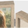 Cornice doppia in legno ZEP Basilea marrone formato verticale 10x15 cm e 13x18 cm
