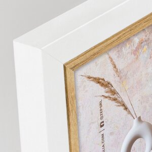 ZEP cornice doppia Ayas bianca 2 foto 13x18 cm cornice in legno 41x15,5 cm formato orizzontale