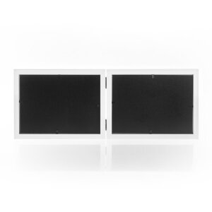 ZEP cornice doppia Ayas bianca 2 foto 13x18 cm cornice in legno 41x15,5 cm formato orizzontale