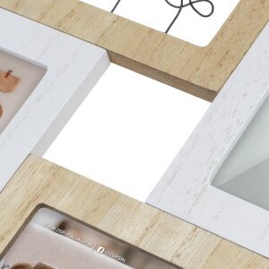 ZEP Cornice da galleria in legno Malcesine marrone 3 foto 10x15 cm (29,5x29,5 cm)
