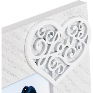 ZEP Portafoto in legno Zenzero 10x15 cm Cuore Bianco