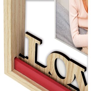 ZEP Cornice per ritratto in legno Vanessa 10x15 cm Cuori damore rosso