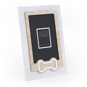 Cornice per cani ZEP in legno Osso 10x15 cm con motivo a osso formato verticale