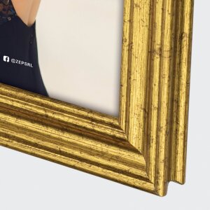 Cornice ZEP Empoli 15x20 cm in polistirolo oro scanalata per il montaggio