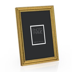 Cornice ZEP Empoli 15x20 cm in polistirolo oro scanalata per il montaggio