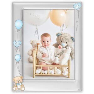ZEP Portafoto bambino in metallo Ivan blu 10x15 cm...