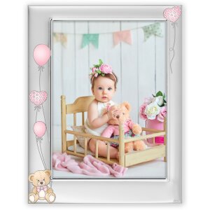 ZEP Portafoto bambino in metallo Ivan rosa 10x15 cm...