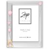 ZEP Portafoto bambino in metallo Ivan rosa 10x15 cm argento lucido