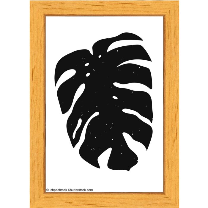 Walther Cornice di legno Liv Monstera 10x15 cm natura