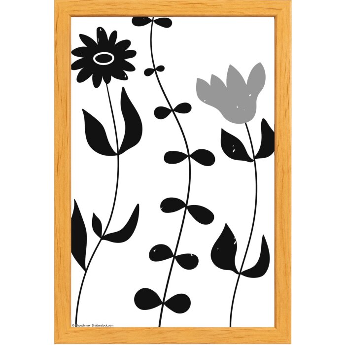 Walther Cornice di legno Liv Monstera 20x30 cm natura